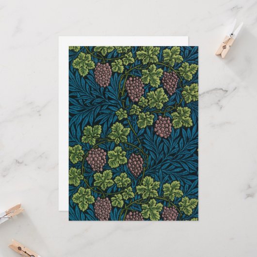 Grapevine (door William Morris) Kaart (Voorkant / Achterkant in situ)