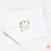 Grapevine Elegant bruiloft Dank u | wijngaard Vierkante Sticker (Envelop)