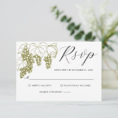 Grapevine Elegant RSVP Vineyard Italië Huwelijk (Staand voorkant)