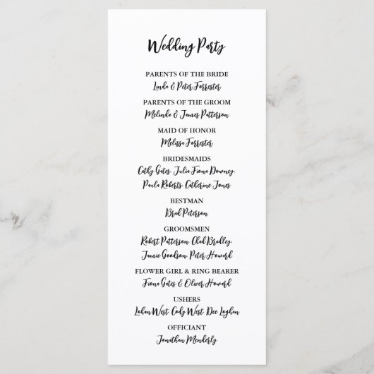 Grapevine Elegant Vineyard Italië Trouwprogramma Programmakaart (Achterkant)