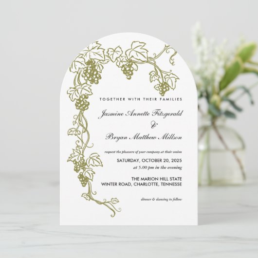 Grapevine Elegant Vineyard Wedding | Italië Kaart (Staand voorkant)