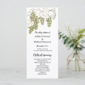 Grapevine Elegant Wijngaard Italië Huwelijksprogra Programmakaart (Staand voorkant)