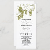 Grapevine Elegant Wijngaard Italië Trouwprogramma Programmakaart (Voorkant / Achterkant)