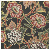 Grapevine & Flowers  Victoriaans Era Pattern Stof (Close Up)