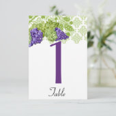 Grapevine Garden Trouwtafel nummer Kaart (Staand voorkant)