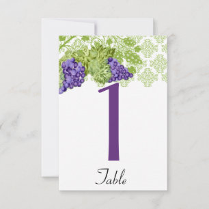 Grapevine Garden Trouwtafel nummer Kaart