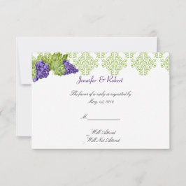 Grapevine Garden Weddenschap-kaart RSVP Kaartje