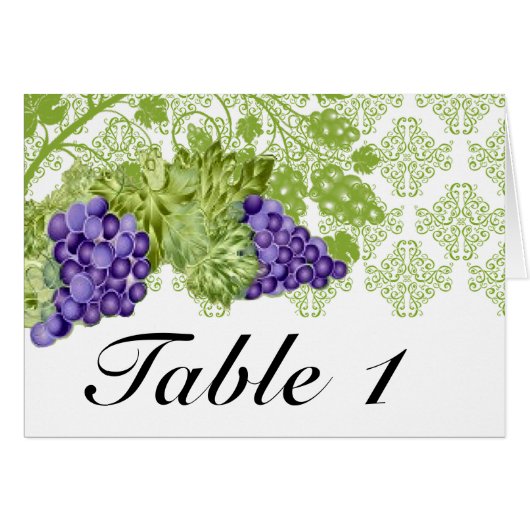 Grapevine Garden Weddenschappen Tafel (Voorkant Horizontaal)