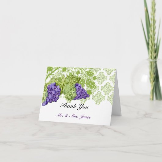 Grapevine Garden Wedding Bedankt (Voorkant)