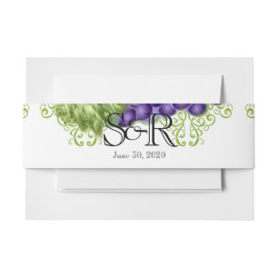 Grapevine Garden Wedding Belly Band Uitnodigingen Wikkel