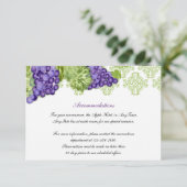 Grapevine Garden Wedding Insert Informatiekaartje (Staand voorkant)