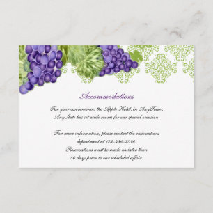 Grapevine Garden Wedding Insert Informatiekaartje