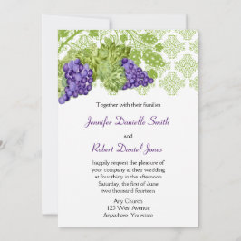 Grapevine Garden Wedding Invitation Kaart