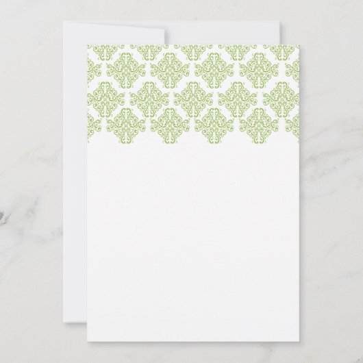 Grapevine Garden Wedding Invitation Kaart (Achterkant)