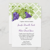 Grapevine Garden Wedding Invitation Kaart (Voorkant / Achterkant)