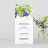Grapevine Garden Wedding Menu (Staand voorkant)