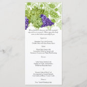 Grapevine Garden Wedding Menu (Voorkant)
