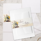 Grapevine-geïnspireerde chique wijnmakerij rustiek uitnodigingen wikkel