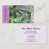 "Grapevine, Grapes, Fence" (Foto.)  Visitekaartje (Voorkant / Achterkant)