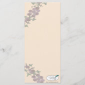 Grapevine krans bruiloft menu (Achterkant)