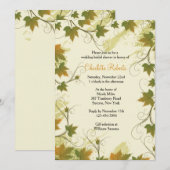 Grapevine Lijst Invitation Kaart (Voorkant / Achterkant)