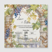 Grapevine Romantische wijngaard bruiloft uitnodigi (Voorkant)