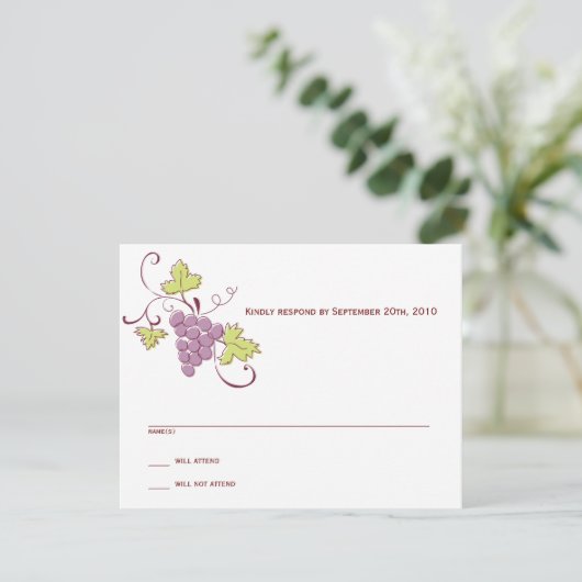 Grapevine RSVP-kaart RSVP Kaartje (Staand voorkant)