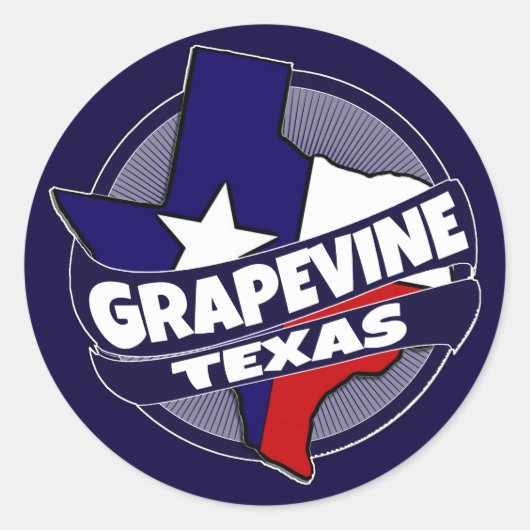Grapevine Texaanse vlag barstte stickers (Voorkant)