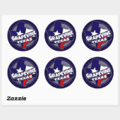 Grapevine Texaanse vlag barstte stickers (Vel)