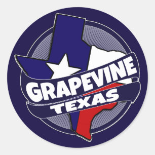 Grapevine Texaanse vlag barstte stickers