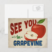 Grapevine Texas Apple - Vintage Travel Briefkaart (Voorkant / Achterkant)