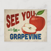 Grapevine Texas Apple - Vintage Travel Briefkaart (Voorkant)