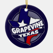 Grapevine Texas vlag burst vakantieversiering Keramisch Ornament (Voorkant)