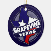 Grapevine Texas vlag burst vakantieversiering Keramisch Ornament (Links)