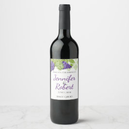 Grapevine Tuin Bruiloft Wijn Label Etiket