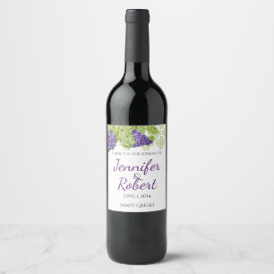 Grapevine Tuin Bruiloft Wijn Label Etiket
