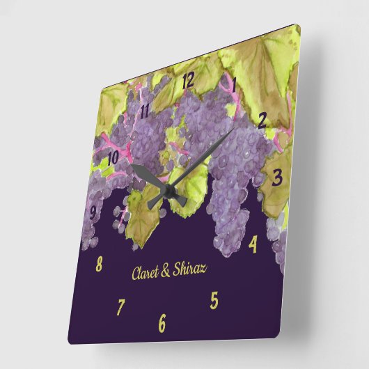 Grapevine Vineyard Paars Vierkante Klok (Hoek)