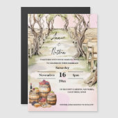 Grapevine Vineyard Romantische bruiloft uitnodigin (Voorkant / Achterkant)