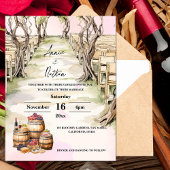 Grapevine Vineyard Romantische bruiloft uitnodigin