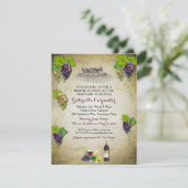 Grapevine Vineyard Vrijgezellenfeest Kaart (Staand voorkant)