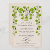 Grapevine virtuele bruiloft kaart (Voorkant / Achterkant)