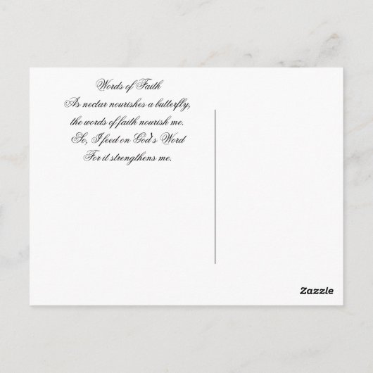 Grapevine Vlinder w / Verse Briefkaart (Achterkant)