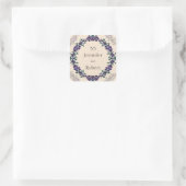Grapevine Wreath Envelope Seal Vierkante Sticker (Tas)