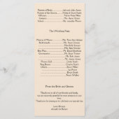 Grapevine Wreath Trouwprogramma Programmakaart (Achterkant)