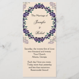 Grapevine Wreath Trouwprogramma Programmakaart