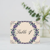 Grapevine Wreath Trouwtafel Nummer Briefkaart (Staand voorkant)