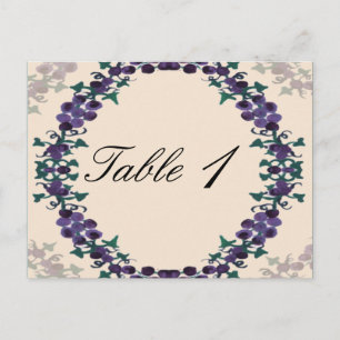 Grapevine Wreath Trouwtafel Nummer Briefkaart