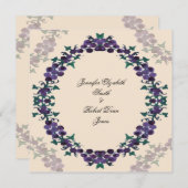 Grapevine Wreath Wedding Invitation Kaart (Voorkant / Achterkant)