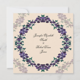 Grapevine Wreath Wedding Invitation Kaart