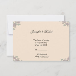Grapevine Wreath Wedding Response Card RSVP Kaartje